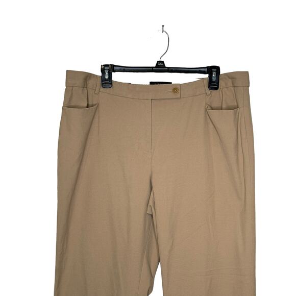 Talbots Women's Pants Signature Chino Straight Leg High-Rise Stretch Brown Sz.16 - Picture 4 of 10